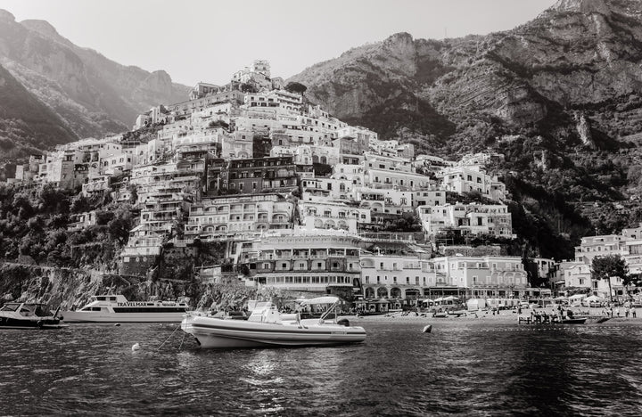 Memories of Positano (B&W) – Amalfi Coast Black & White Digital Download Wall Art