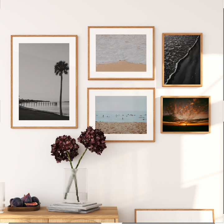 Midnight Ocean — Black & White Wave Wall Art (Digital Download)
