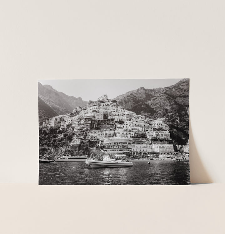 Memories of Positano (B&W) – Amalfi Coast Black & White Digital Download Wall Art